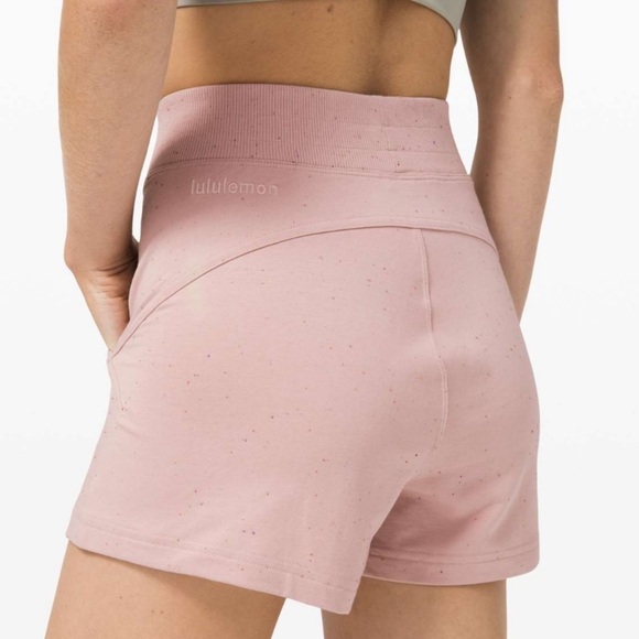 Lululemon High Rise Shorts LA Sweat Terry Cloth Short Mink Berry 12 NWT - Picture 3 of 10